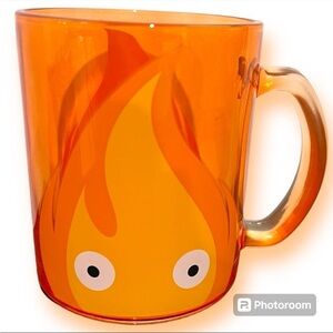 Studio Ghibli Howl's Moving Castle Calcifer Orange Glass Mug
